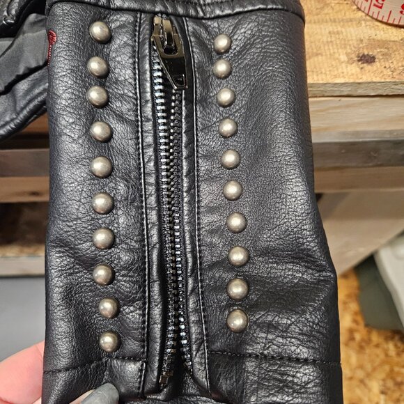 Faux Leather Jacket With Embroidery - Picture 10 of 16